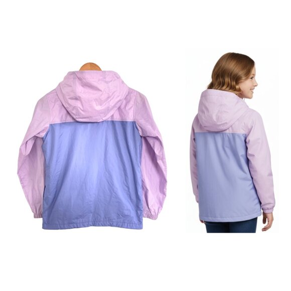 Columbia Jacket Girls Medium 10-12 Windbreaker Fleece Purple Pink Lilac Lavender - Picture 2 of 16